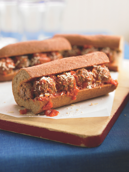 Devin Alexander’s meatball parmesan sub